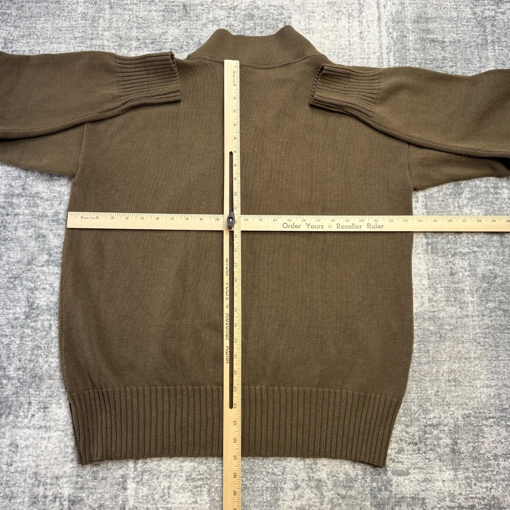 Vintage Military Sweater Men XL OD Olive Drab 5 Button Henley Acrylic Combat 90s - Picture 7 of 8